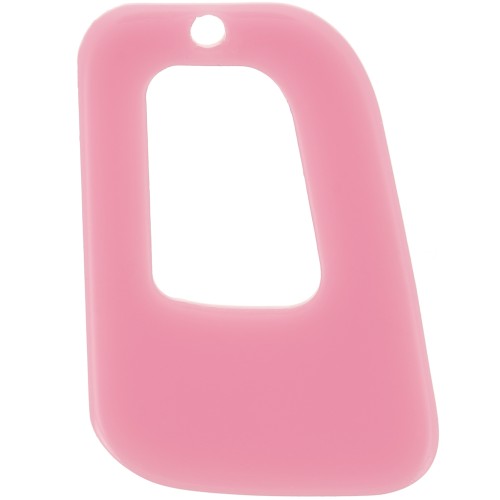 26x18mm opaque acrylic hollow geometric pendant - antique pink x1