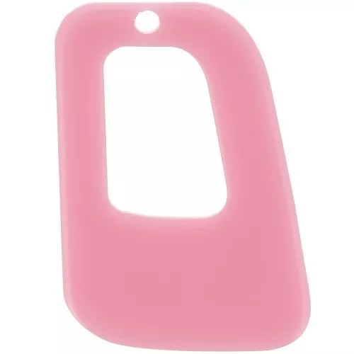 26x18mm opaque acrylic hollow geometric pendant - antique pink x1