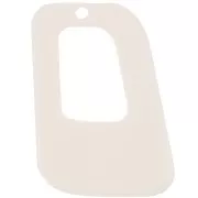 26x18mm opaque acrylic hollow geometric pendant - Cream x1