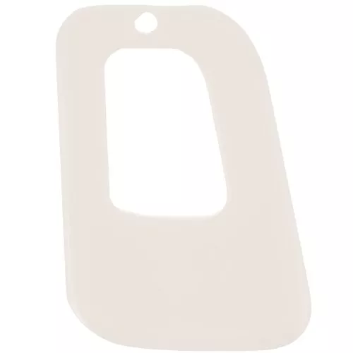 26x18mm opaque acrylic hollow geometric pendant - Cream x1