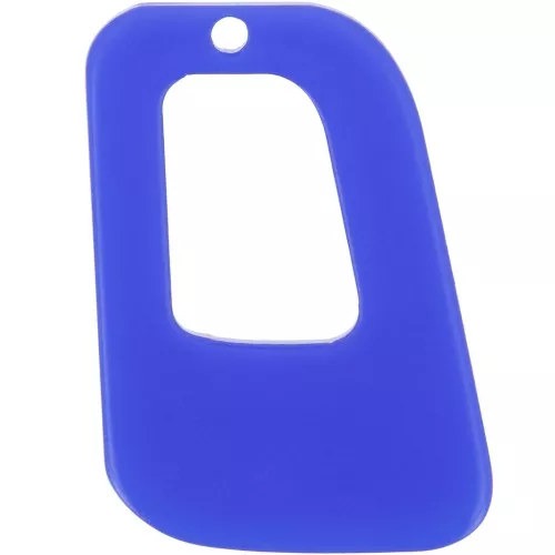 26x18mm Clear acrylic hollow geometric pendant - Royal Blue x1
