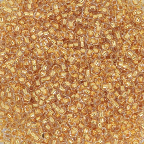 Miyuki 15/0 seed beads 195 - 24kt Gold Lined Crystal x8g