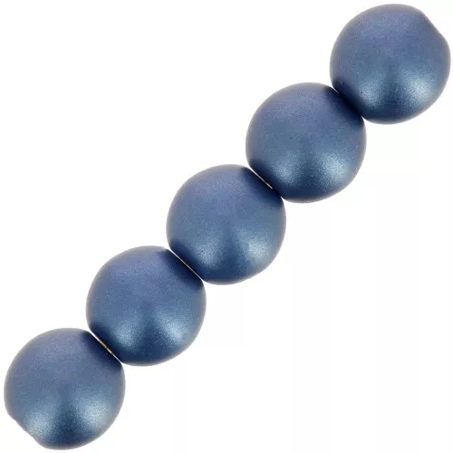 4mm Round Czech glass beads - Montana Blue Pastel x50