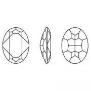 PureCrystal 4127 Oval Fancy Stone 30x22mm Jet