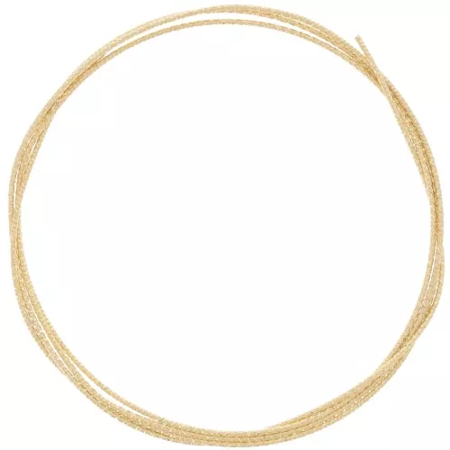 1.2mm 925 Silver Semi-hard wire - annealed - round diamond effect - Gold Tone x1m