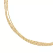 1.2mm 925 Silver Semi-hard wire - annealed - round diamond effect - Gold Tone x1m