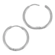 20mm 304L Stainless Steel round leverback earrings to decorate x2