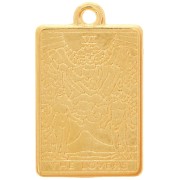 23x14mm Tarot card pendant - Lovers - Fine Gold plated x1|raw }}
