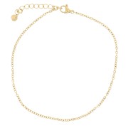 1.65mm Stainless steel 304L Cable mesh bracelet - Gold Tone x21cm