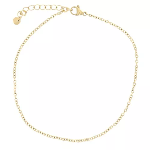 1.65mm Stainless steel 304L Cable mesh bracelet - Gold Tone x21cm