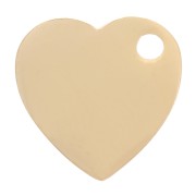 10mm 304 stainless steel heart charm - Gold Tone x1|raw }}