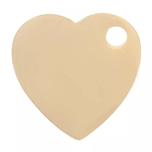 10mm 304 stainless steel heart charm - Gold Tone x1