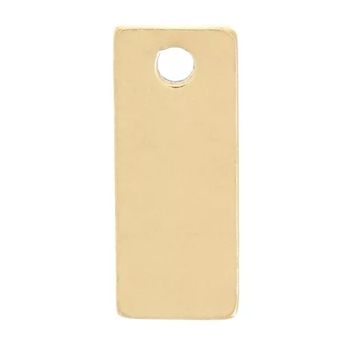 12x5mm 304 stainless steel Rectangle charm - Gold Tone x1