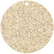 Pendentif rond 36 mm en plexiglas - Pailleté Doré x1