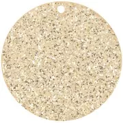 Pendentif rond 36 mm en plexiglas - Pailleté Doré x1