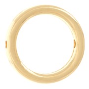 13mm Hollow irregular circle spacer - Fine Gold Plated x1
