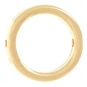 13mm Hollow irregular circle spacer - Fine Gold Plated x1
