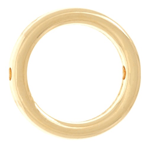 13mm Hollow irregular circle spacer - Fine Gold Plated x1
