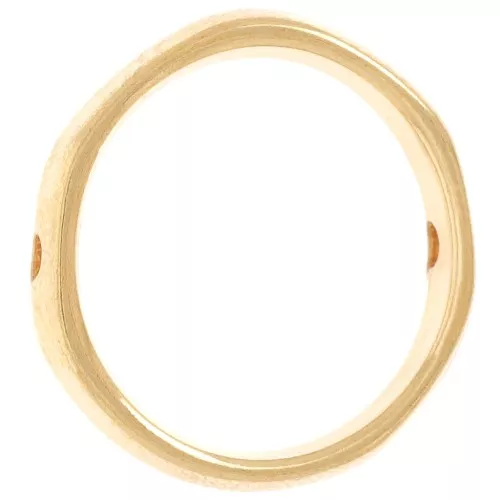 17mm Hollow irregular circle spacer - Fine Gold Plated x1