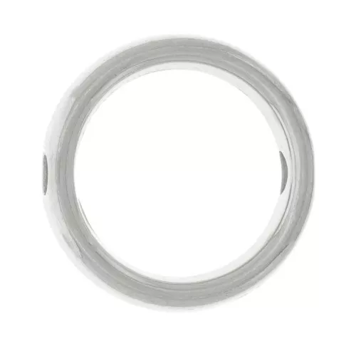 12mm Hollow irregular circle spacer - Antique fine silver veneer x1