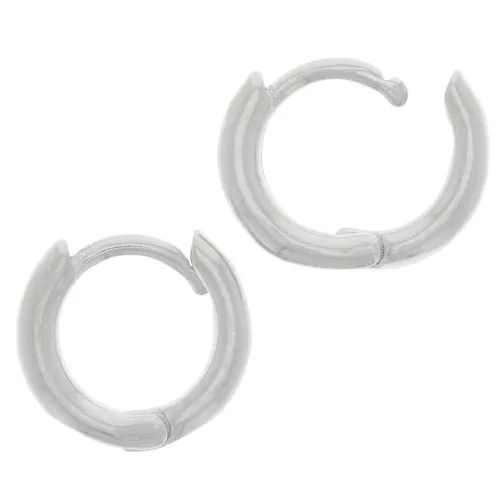 12mm round leverback earrings to decorate - Antique silver plated x2