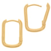 16x12mm oval leverback earrings to decorate - Fine gold plated x2|raw }}