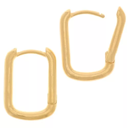 16x12mm oval leverback earrings to decorate - Fine gold plated x2