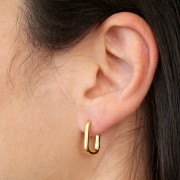 16x12mm oval leverback earrings to decorate - Fine gold plated x2