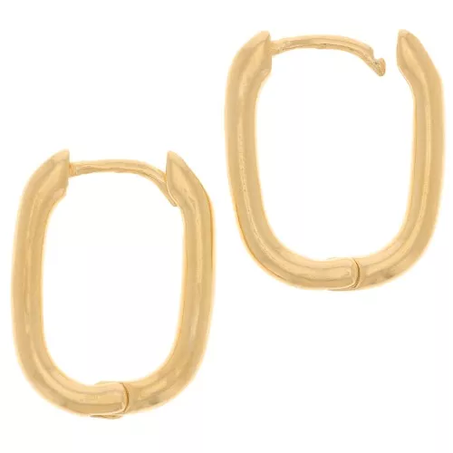 18x14mm oval leverback earrings to decorate - Fine Gold Plated x2