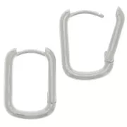 16x12mm oval leverback earrings to decorate - Antique silver plated x2