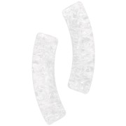Beads tube curved 32x8mm acrylic transparent crackle effect - Transparent x6