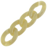 29.5x20mm Oval twisted acrylic link - Marbled Lime - White x1