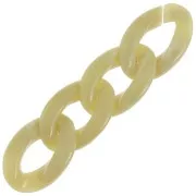 29.5x20mm Oval twisted acrylic link - Marbled Lime - White x1