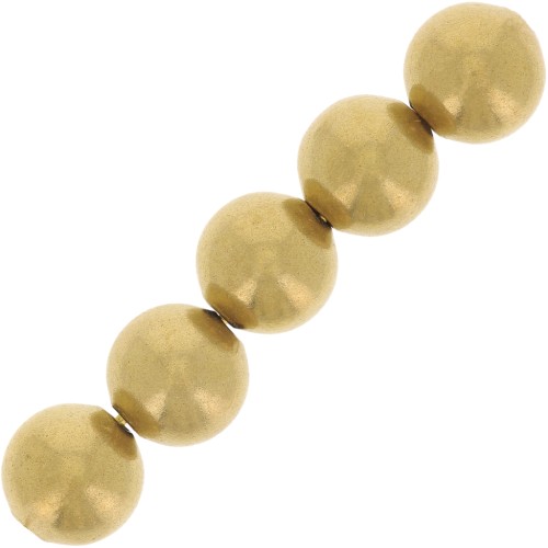 8mm Round beads - Rough brass x50