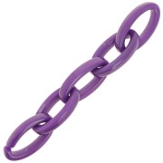 35x19mm Oval acrylic link - Dark purple marble x1