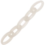 35x19mm Clear Oval acrylic link - Ecru x1