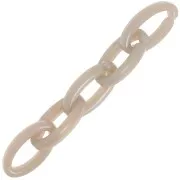 35x19mm Oval acrylic link - Marbled Taupe x1