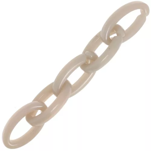 35x19mm Oval acrylic link - Marbled Taupe x1