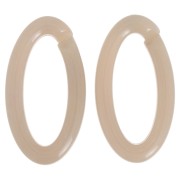 35x19mm Oval acrylic link - Marbled Taupe x1