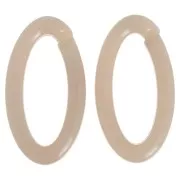 35x19mm Oval acrylic link - Marbled Taupe x1