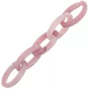 35x19mm Oval acrylic link - Marbled Raspberry x1