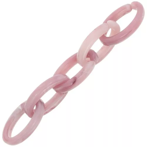 35x19mm Oval acrylic link - Marbled Raspberry x1
