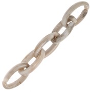 35x19mm Oval acrylic link - Marbled Beige - Dark brown x1|raw }}