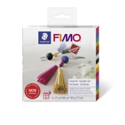 DIY Fimo clay kit - leather Tassel x1