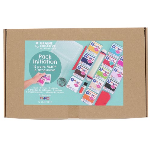 Initiation box - 12 Fimo Soft and Effect loaves and accessories x1