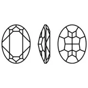 14x10mm Aurora A4120 oval cabochon - Crystal Vitrail Light x1