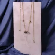 21x7mm Crystal setting Aurora A4161 Long Classical Oval - Rhodium - Emerald x1