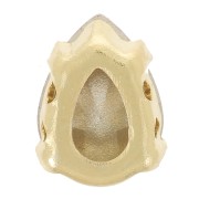 8x6mm Drop Crystal setting Aurora A4320 - Gold Tone - Ruby x1