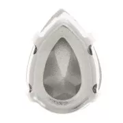 8x6mm Drop Crystal setting Aurora A4320 - Rhodium - Ruby x1