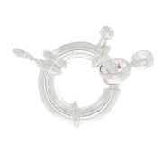 Silver colored spring ring clasp 15mm|raw }}